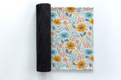 Buiten deurmat Bloemenmotief