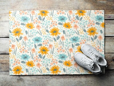 Buiten deurmat Bloemenmotief