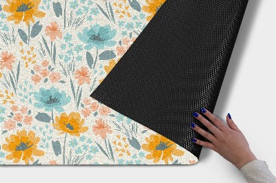 Buiten deurmat Bloemenmotief
