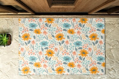 Buiten deurmat Bloemenmotief