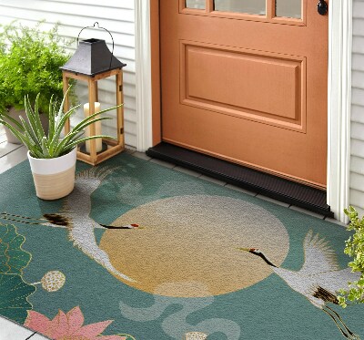 Deurmat voor buiten Bloemen en vogels