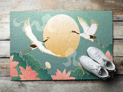 Deurmat voor buiten Bloemen en vogels