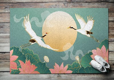 Deurmat voor buiten Bloemen en vogels