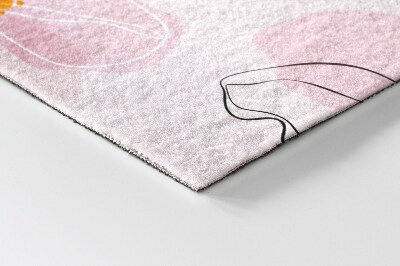 Buiten deurmat Roze bloemen