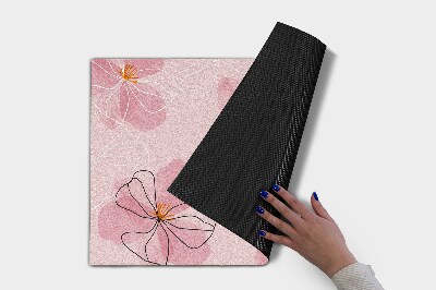Buiten deurmat Roze bloemen