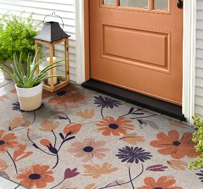 Deurmat voor buiten Bloemenmotief