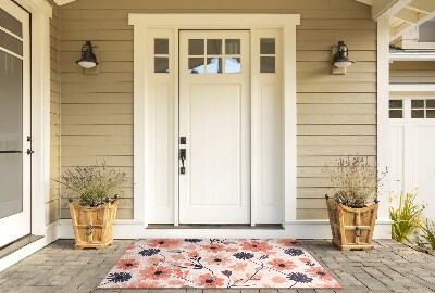 Deurmat voor buiten Bloemenmotief