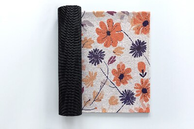 Deurmat voor buiten Bloemenmotief