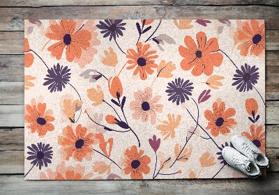 Deurmat voor buiten Bloemenmotief