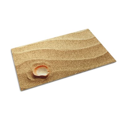 Schoonloopmat Een schelp op het strand