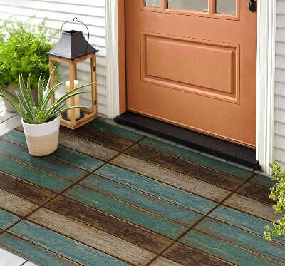 Deurmat voor buiten Blauwe borden