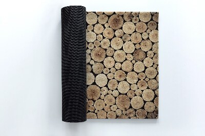 Schoonloopmat Een stapel hout