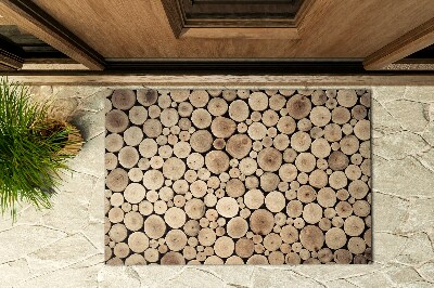 Schoonloopmat Een stapel hout