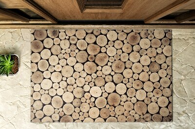 Schoonloopmat Een stapel hout