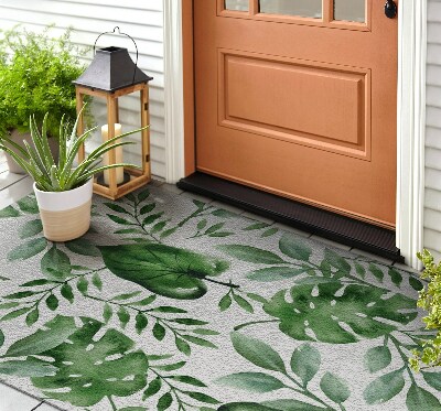 Deurmat voor buiten Monstera-bladeren