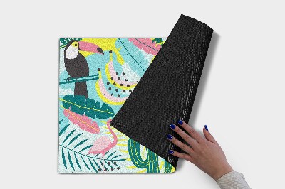 Buiten deurmat Abstracte vogels en planten