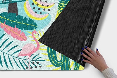 Buiten deurmat Abstracte vogels en planten