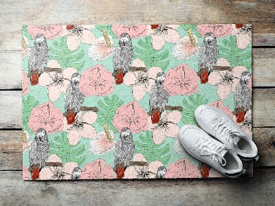 Buiten deurmat Papegaaien in de tropen