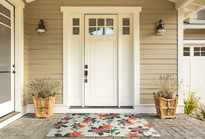 Schoonloopmat Bloemenmotief