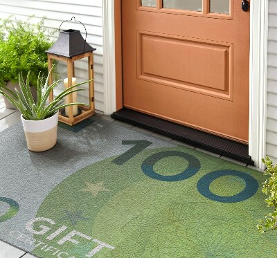 Deurmat voor buiten Euro geld