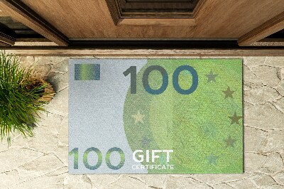 Deurmat voor buiten Euro geld