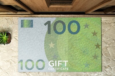 Deurmat voor buiten Euro geld