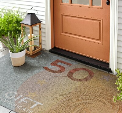 Buiten deurmat Euro-valuta