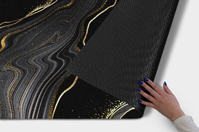 Schoonloopmat Zwart marmer