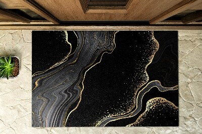 Schoonloopmat Zwart marmer