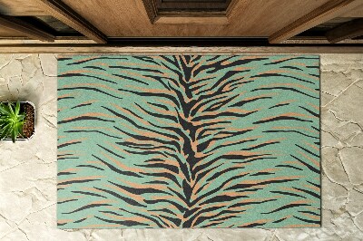Schoonloopmat Abstracte tijgerstrepen