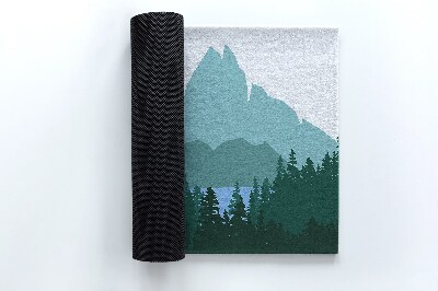 Buiten deurmat Boslandschap met herten