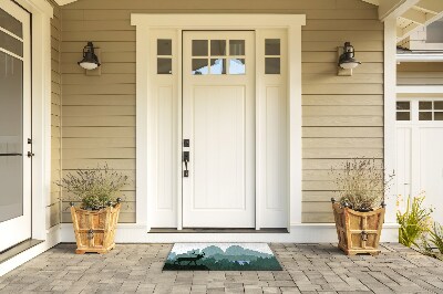 Buiten deurmat Boslandschap met herten