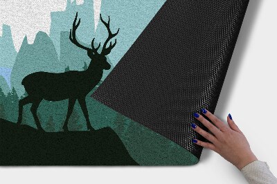 Buiten deurmat Boslandschap met herten