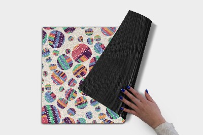 Schoonloopmat Abstractie van kleurrijke cirkels