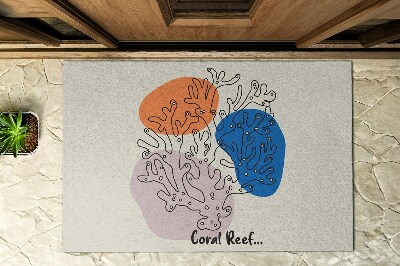 Deurmat voor buiten Koraal