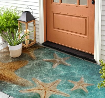 Deurmat voor buiten Zeester in het water