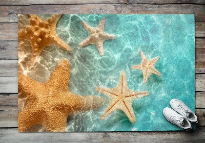 Deurmat voor buiten Zeester in het water