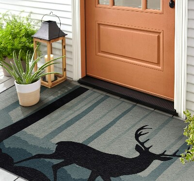 Schoonloopmat Een hert in het bos