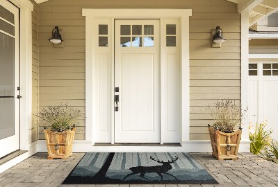 Schoonloopmat Een hert in het bos