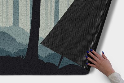 Schoonloopmat Een hert in het bos