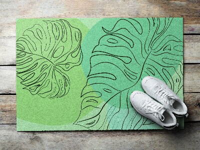 Buiten deurmat Monstera bladeren