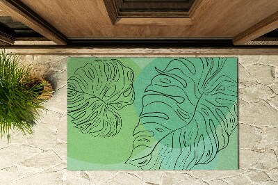 Buiten deurmat Monstera bladeren
