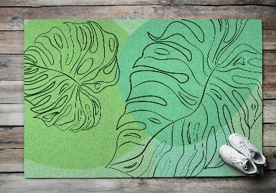 Buiten deurmat Monstera bladeren