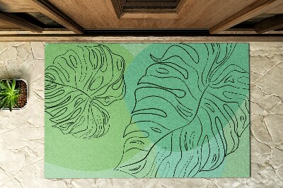 Buiten deurmat Monstera bladeren