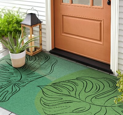 Schoonloopmat Monstera Groen