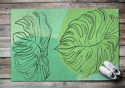 Schoonloopmat Monstera Groen