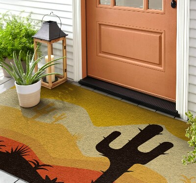 Schoonloopmat Cactus in de woestijn