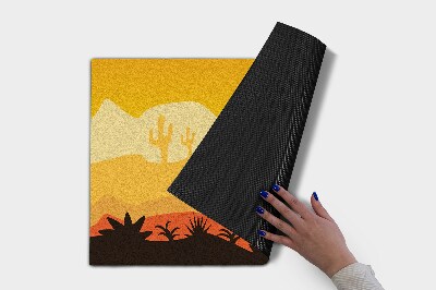 Schoonloopmat Cactus in de woestijn