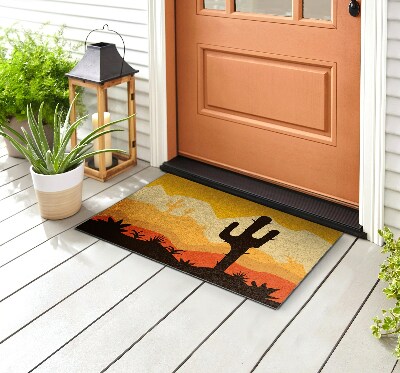 Schoonloopmat Cactus in de woestijn