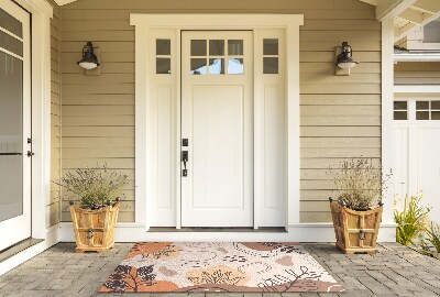 Buiten deurmat Bloemenabstracties